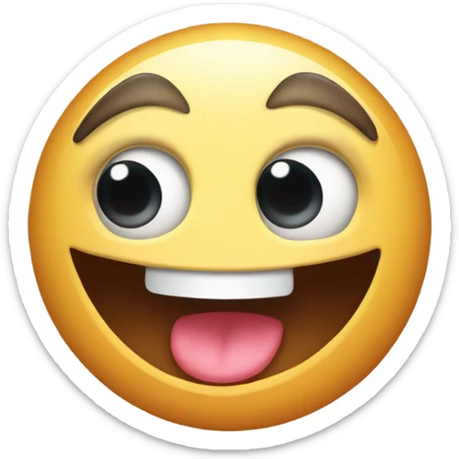 innocent looking sweet emoji but secretly crazy and flirty and evil funny sticker