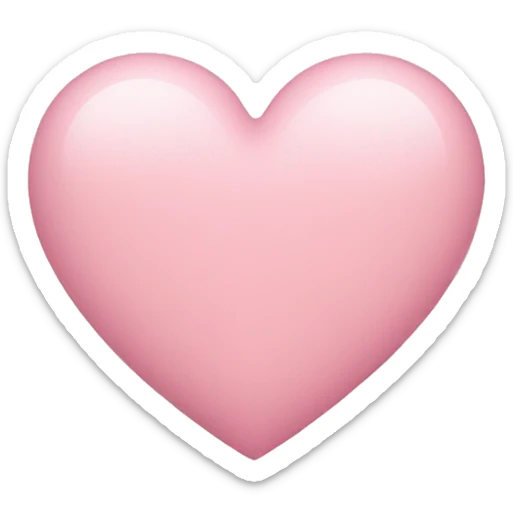 Light pink heart sticker