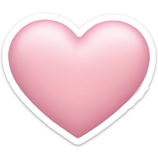 Pastel pink heart sticker
