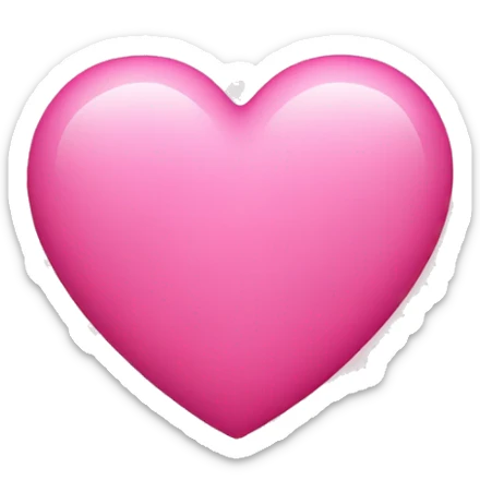 Pink heart sticker