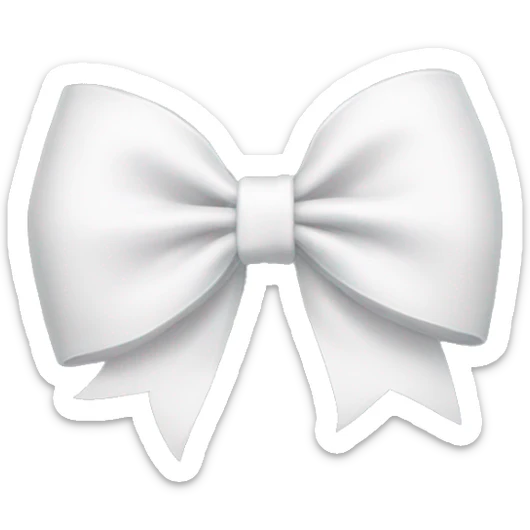 White bow  sticker