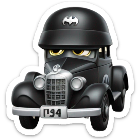  Batman’s 1943 hot wheels WW2 Mercedes German Staff Officer’s 4-door Car sticker