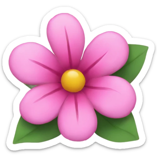 Pink flower sticker
