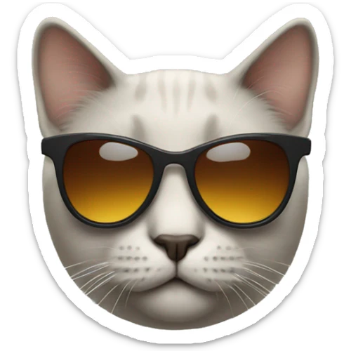 Cat with sunglasses sticker