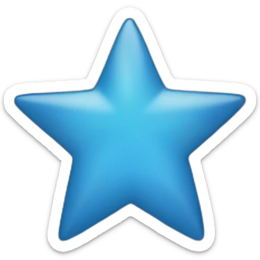 Blue star sticker