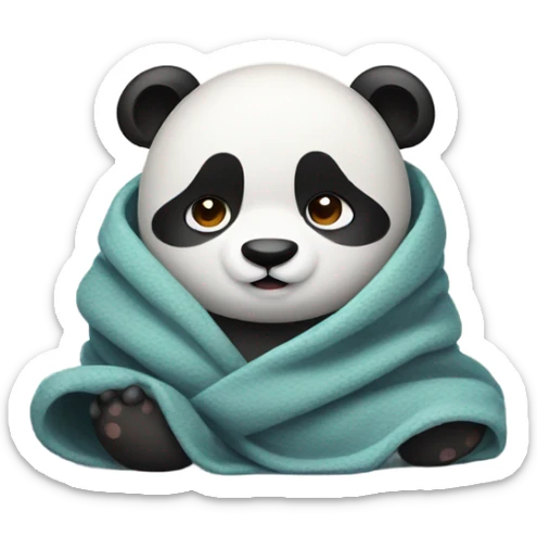 Night night panda  sticker