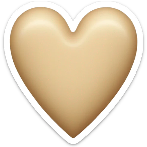 Beige heart  sticker