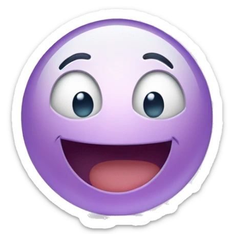  droplet-shaped emoji: Happy Emoji: Large, wide smile with slightly raised eyebrows sticker