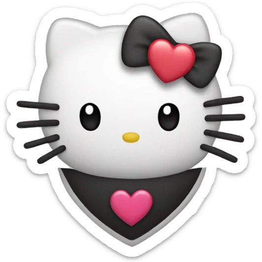 hello kitty heart sticker
