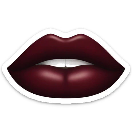 Wine red lips sticker