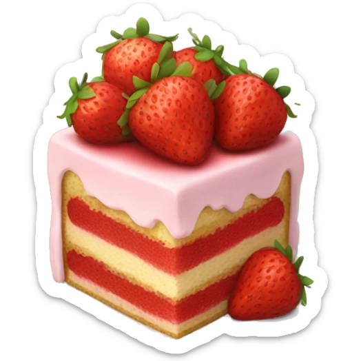 strawberry cake sticker