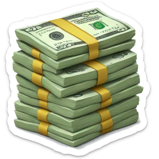 stack of money sticker