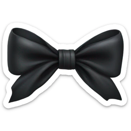 Black bow sticker