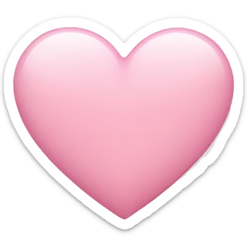light pink heart sticker