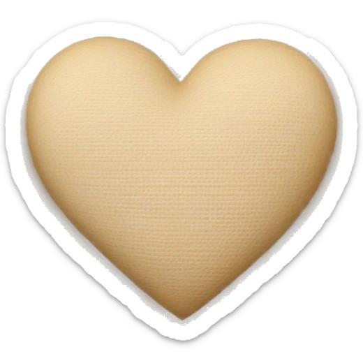 Beige heart  sticker