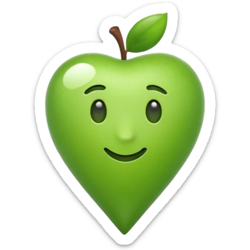 location pin emoji in green color palette, apple emoji style, no text, just the symbol sticker