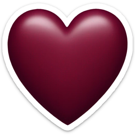 Burgundy heart sticker