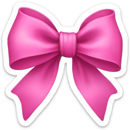Pink bow sticker
