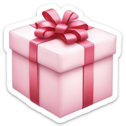 Light pink Christmas gifts under a white Christmas tree  sticker