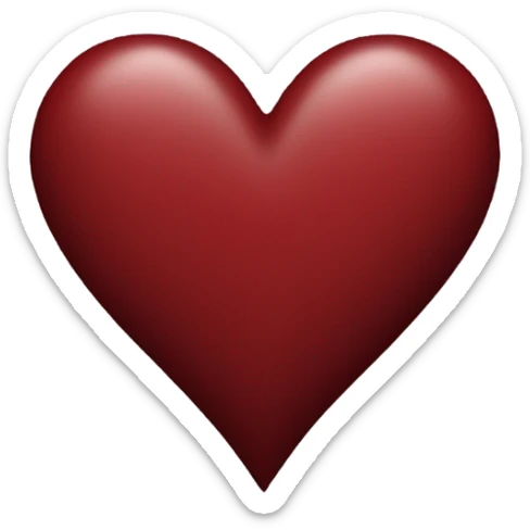 dark red heart sticker