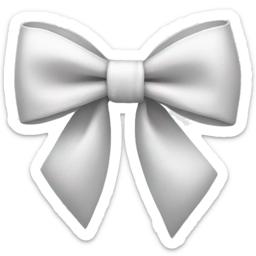 white bow sticker