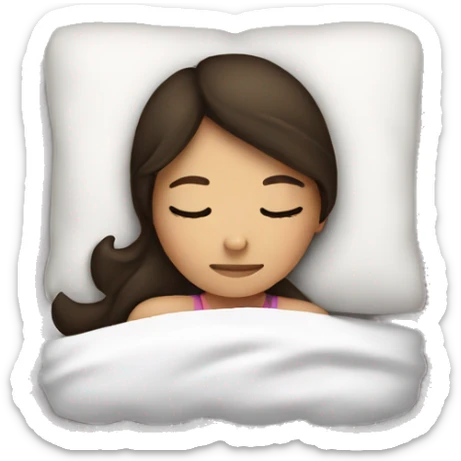 brunette girl sleeping sticker