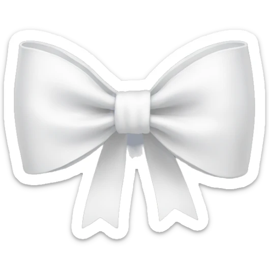 white bow  sticker