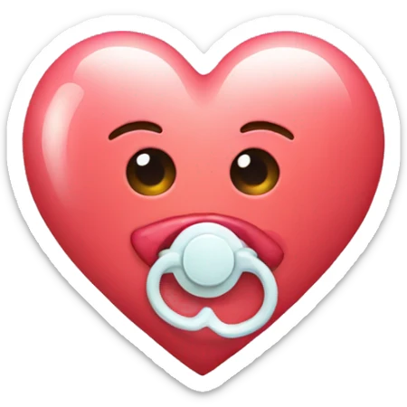 heart with pacifier sticker