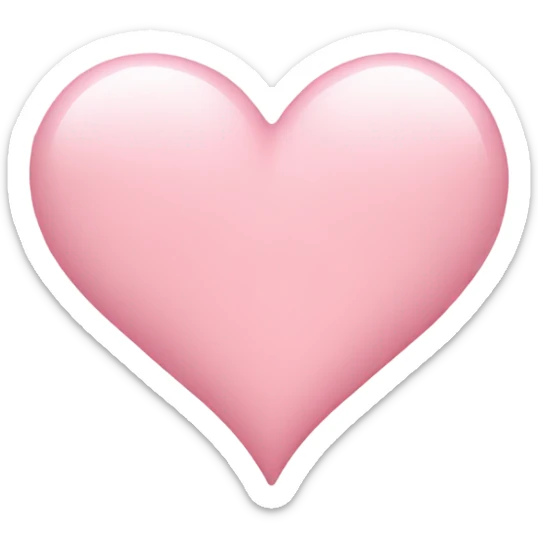 light pink heart sticker