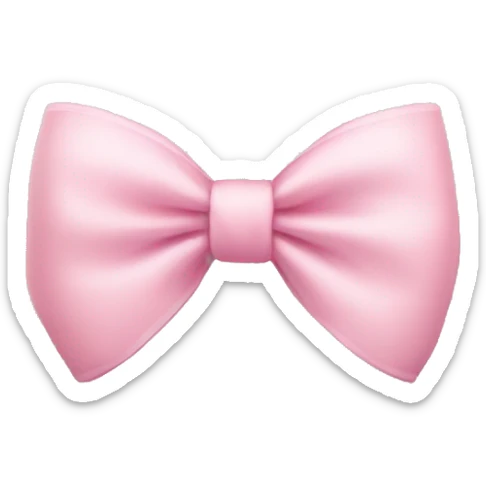 soft pink bow sticker