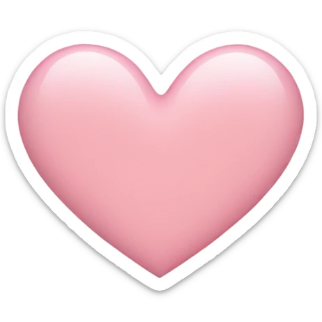 Light pink heart  sticker