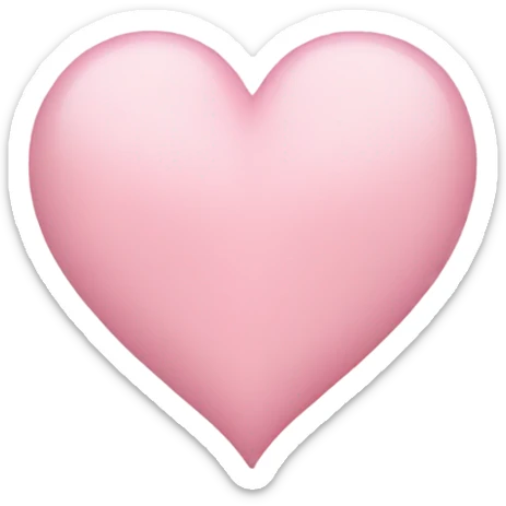 light pink heart sticker