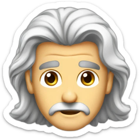 long hair desparado antonio banderas cartoon wearing shirt sticker