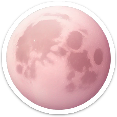 pastel pink moon sticker