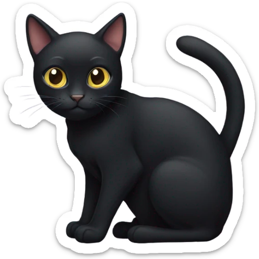 black cat sticker