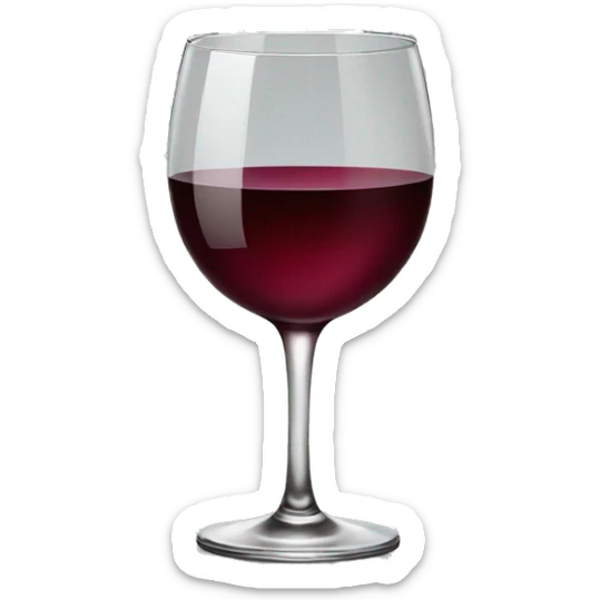 Wine glass sticker