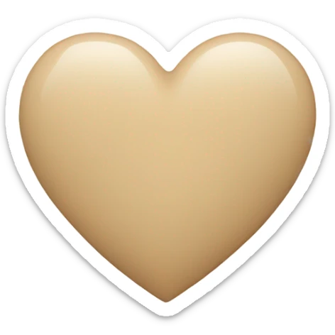 beige Heart sticker