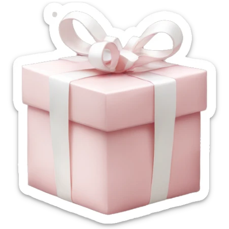 Light pink Christmas gifts under a white Christmas tree  sticker