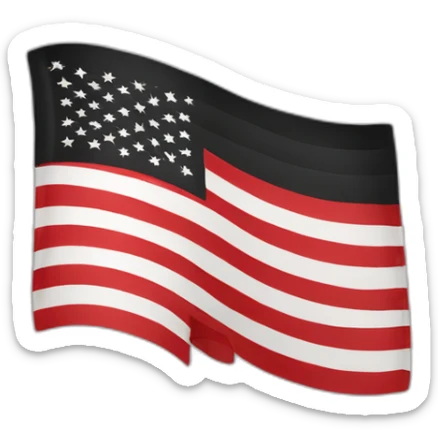 flag of 3 horizontal stripes, black at the top, white in the center and red at the bottom  sticker