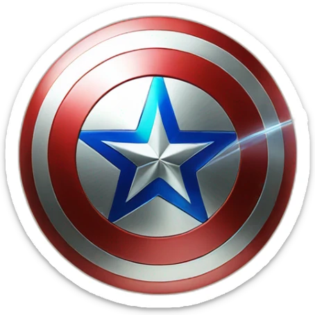 captain America, but with an X in place of the A sticker