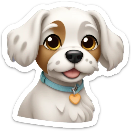  AI generated sticker of a small dog inspired by the style of “Lady and the Tramp.” White outline around it sticker