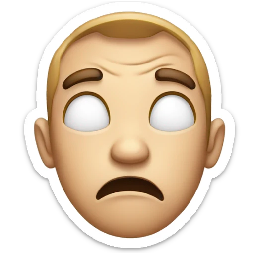 Annoyed face  sticker