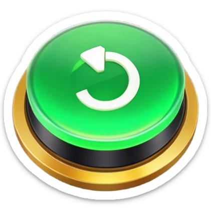 Clash of Clans aesthetic: Cinematic Playful Xbox Power Button Portrait Emoji, rendered in a 3D vector-style similar to standard emojis with minimal shading and bold, simplified shapes. A compact, distinct form with signature details, softly glowing with a modern gaming energy charm. Simplified yet unmistakably iconic, highly detailed and consistent, glowing with a soft radiance and high shine. Stylized with a touch of next-gen innovation and a soft glowing outline, capturing the essence of a beloved gaming relic with a friendly, playful manner! sticker