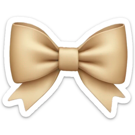 Beige bow sticker