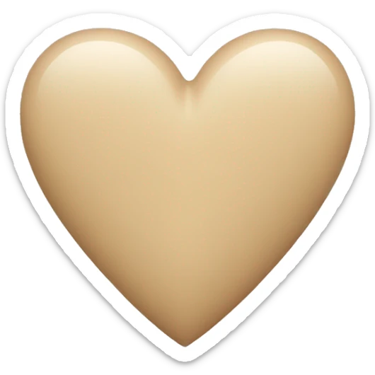 Beige heart sticker