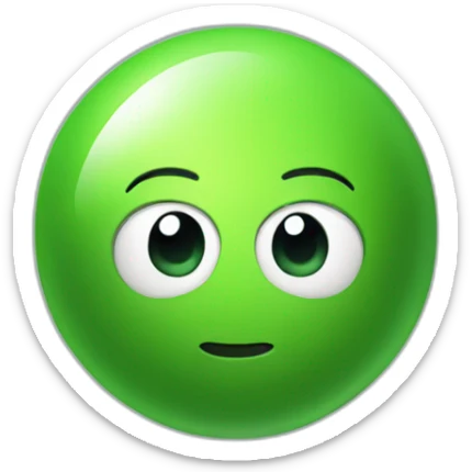 modern green sphere sticker