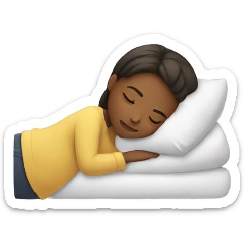 sleeping girl sticker