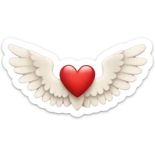 Heart with wings sticker