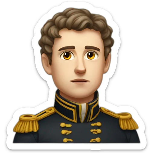 a student of a gymnasium in the 19th century Rissian Empire; he looks annoyed sticker