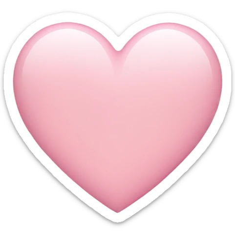 Light pink heart sticker